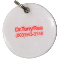 Key Tag Keyring Round