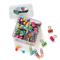 Supply Line® Square Clips & Pins Set Neon