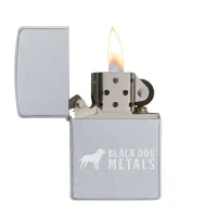 Satin Chrome Zippo® Windproof Lighter (Laser Engraved Only Version)